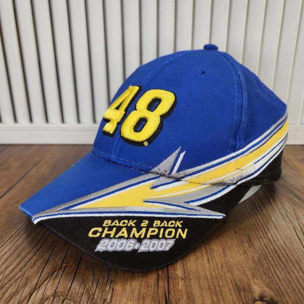 VTG Jimmie Johnson 48 Lowe's Racing Hat NASCAR 2006 - 2007 Back 2 Back Champion